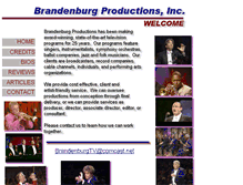 Tablet Screenshot of brandenburgproductions.com